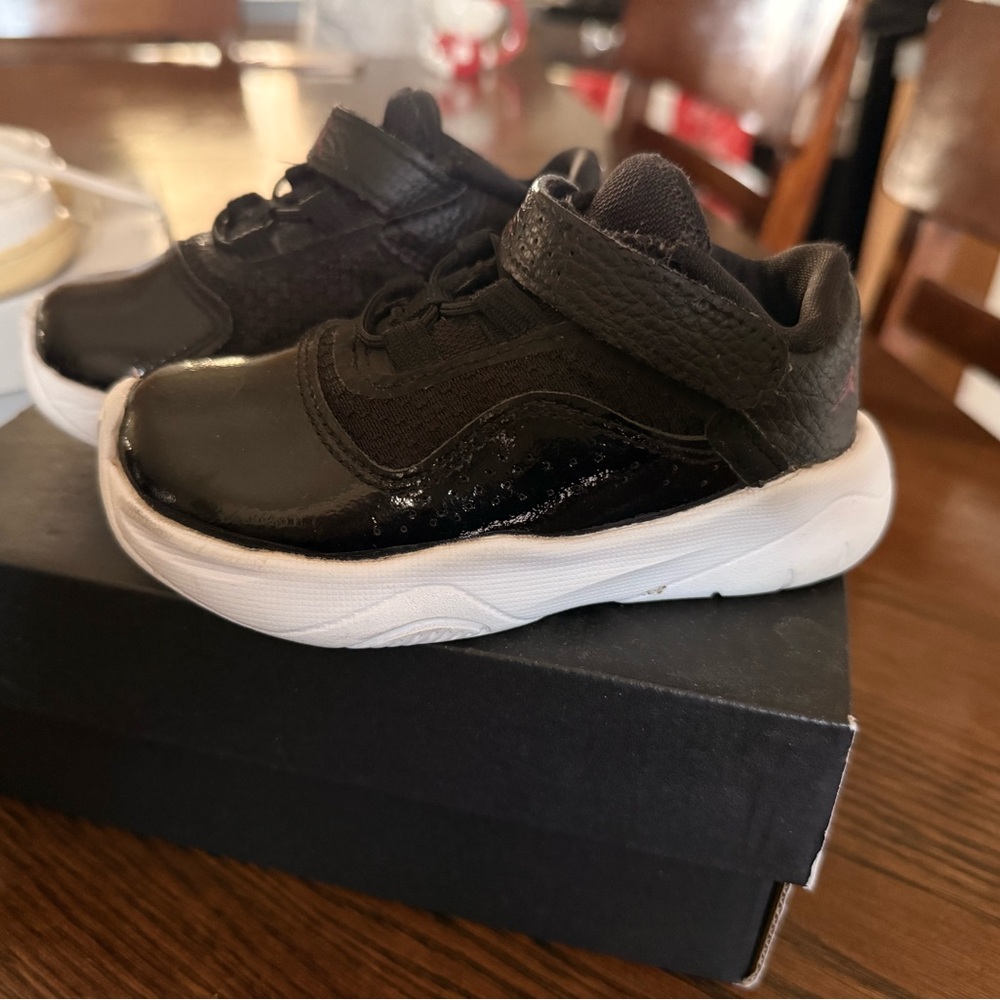 Jordan Kids Black and White Sneakers